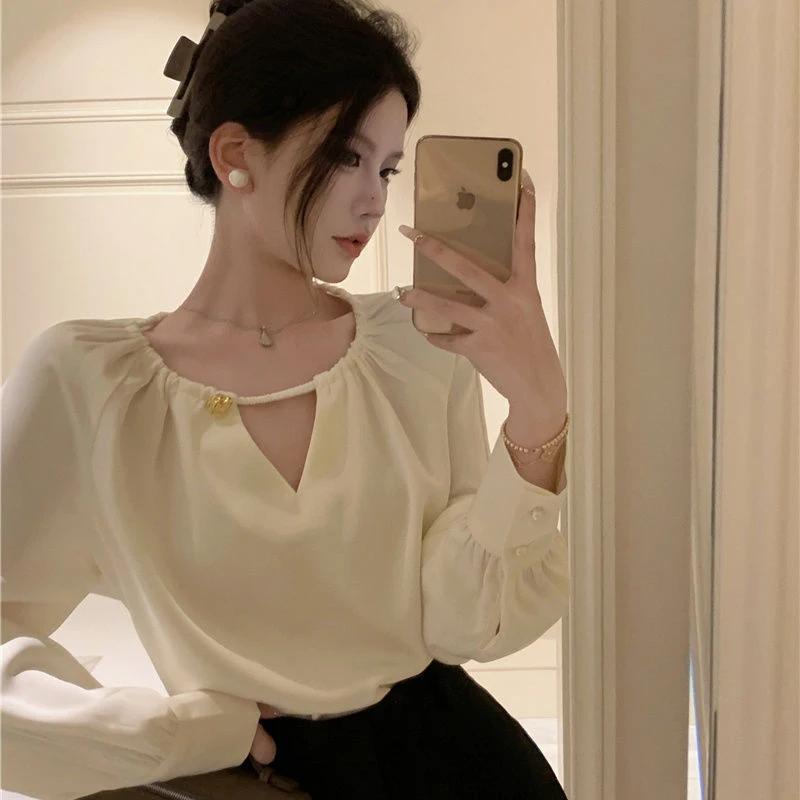 JMPRS Elegant Chic Shirt Women French Harajuku Fashion Long Sleeve Blouse Spring Simple Office Lady 3D Pleated Solid Tops
JMPRS Elegant Chic Shirt Women French Harajuku Fashion Long Sleeve Blouse Spring Simple Office Lady 3D Pleated Solid Tops