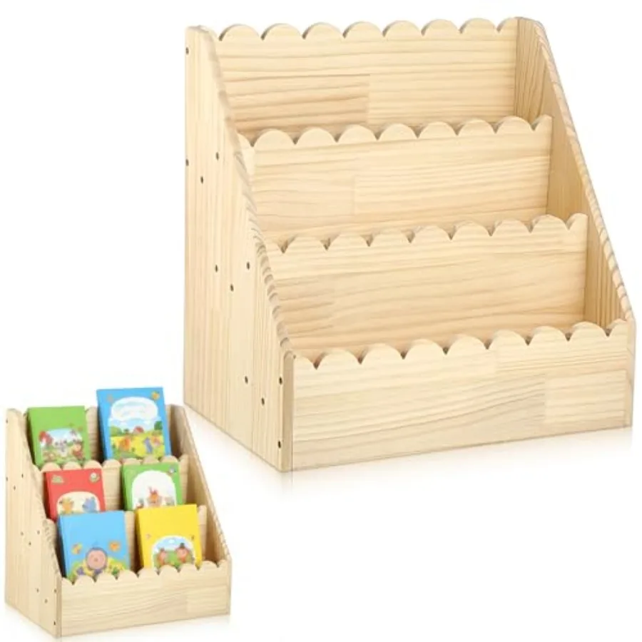 Scalloped Book Shelf 3 Tier Scalloped Bookshelf Open Front Facing Bookshelves Durable Bookcase Book Organizer for Classroom Nur
Scalloped Book Shelf 3 Tier Scalloped Bookshelf Open Front Facing Bookshelves Durable Bookcase Book Organizer for Classroom Nur