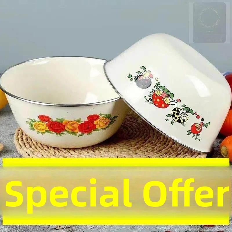 Thickened Old Style Enamel Basin with Lid Large Size Household Kitchen Enamel Stir Fry Bowl round Shape Chinese Style
Thickened Old Style Enamel Basin with Lid Large Size Household Kitchen Enamel Stir Fry Bowl round Shape Chinese Style