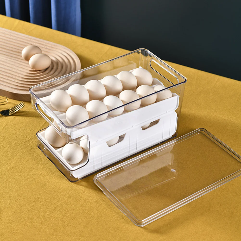 Stackable Egg Organizer for Refrigerator Double-Layer Design Reusable Egg Storage Box Easy Access Eggs Organizer
Stackable Egg Organizer for Refrigerator Double-Layer Design Reusable Egg Storage Box Easy Access Eggs Organizer