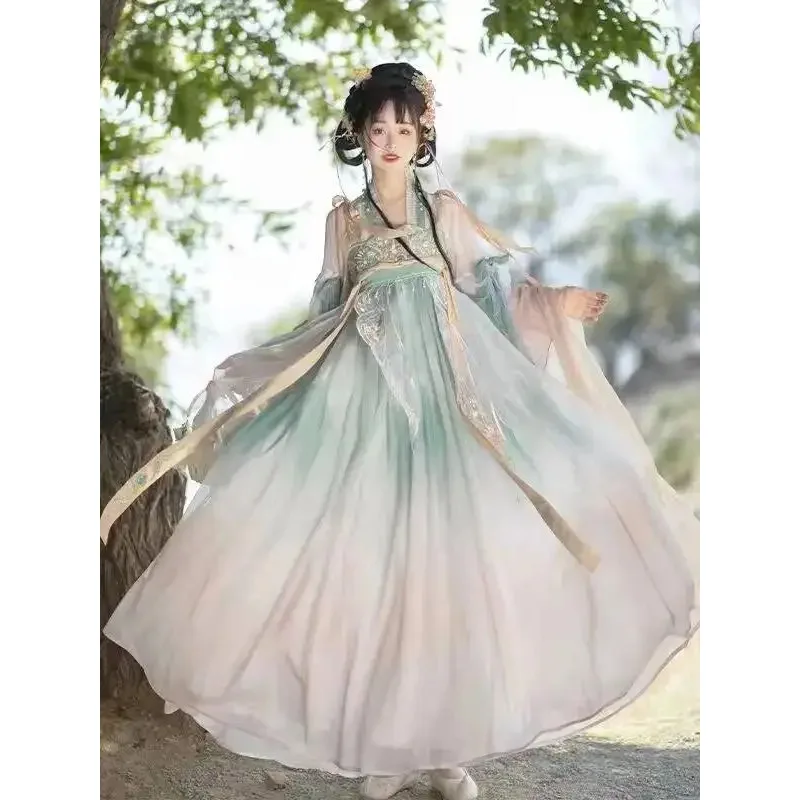 Hanfu Women's Clothing Tang Dynas Sle Chest Length Embroidered Spring Summer Daily Wear Polyester Fiber
Hanfu Women's Clothing Tang Dynas Sle Chest Length Embroidered Spring Summer Daily Wear Polyester Fiber