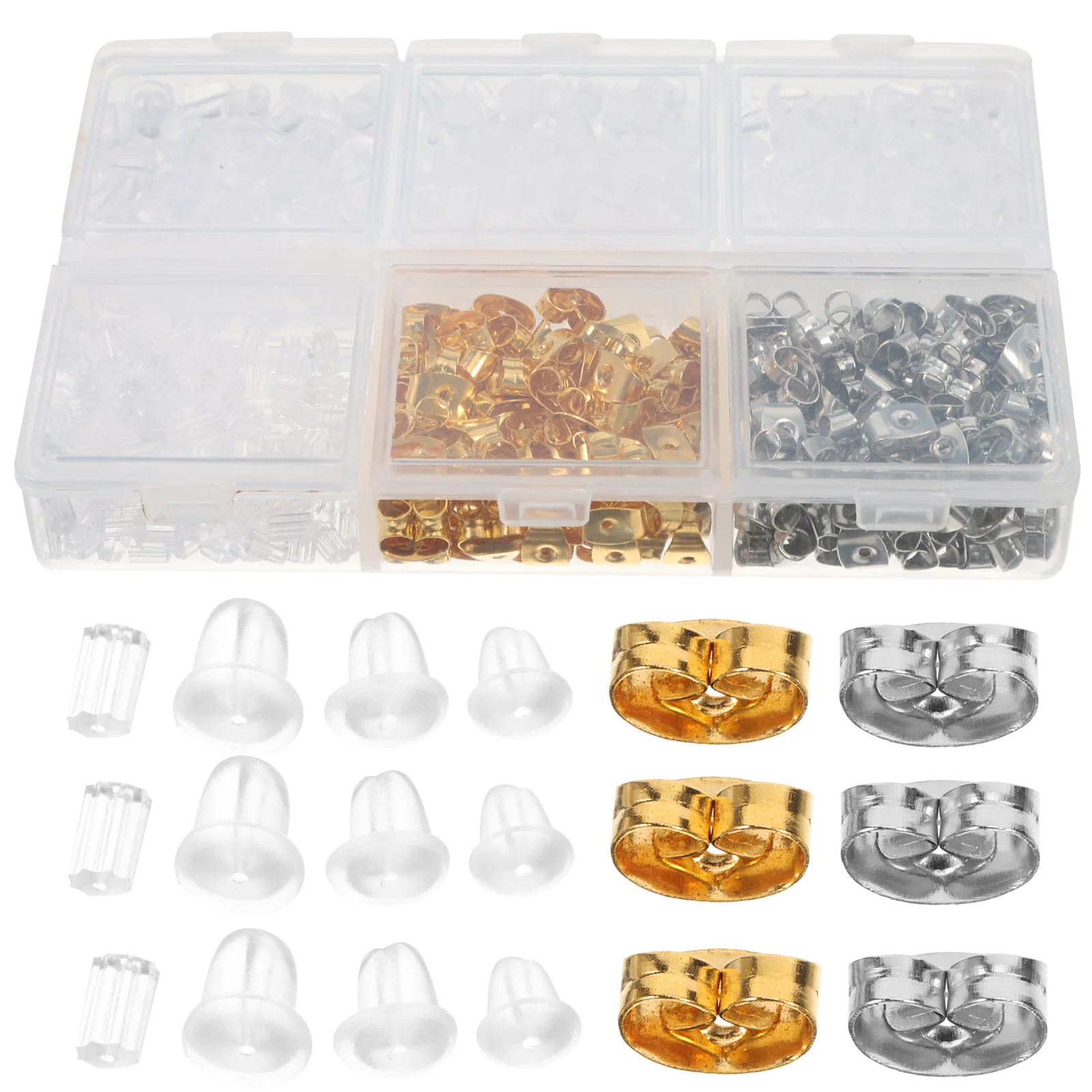 1 Box Earring Backs Comfortable Fit Sturdy Design For Diy Jewelry Making Kit Earring Stoppers Replacement Studs Ear Ring Backs 
1 Box Earring Backs Comfortable Fit Sturdy Design For Diy Jewelry Making Kit Earring Stoppers Replacement Studs Ear Ring Backs