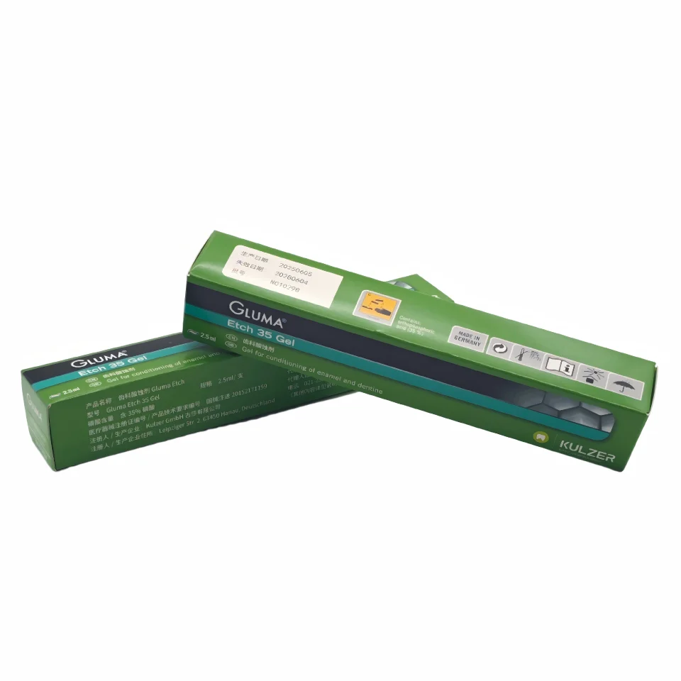 Dental Orthodontic Etching Gel 35% Phosphoric Acid 2.5ml Kulzer GLUMA Etch 35 Brackets Bonding Adhesive Enamel Surface Treatment
Dental Orthodontic Etching Gel 35% Phosphoric Acid 2.5ml Kulzer GLUMA Etch 35 Brackets Bonding Adhesive Enamel Surface Treatment