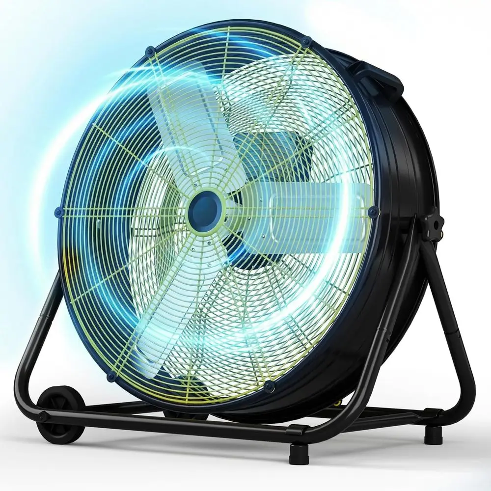 30-Inch Industrial Drum Fan, 14000 CFM High Velocity, 3-Speed Heavy-Duty for Workshop, Garage, Warehouse - ETL Listed, 550W
30-Inch Industrial Drum Fan, 14000 CFM High Velocity, 3-Speed Heavy-Duty for Workshop, Garage, Warehouse - ETL Listed, 550W