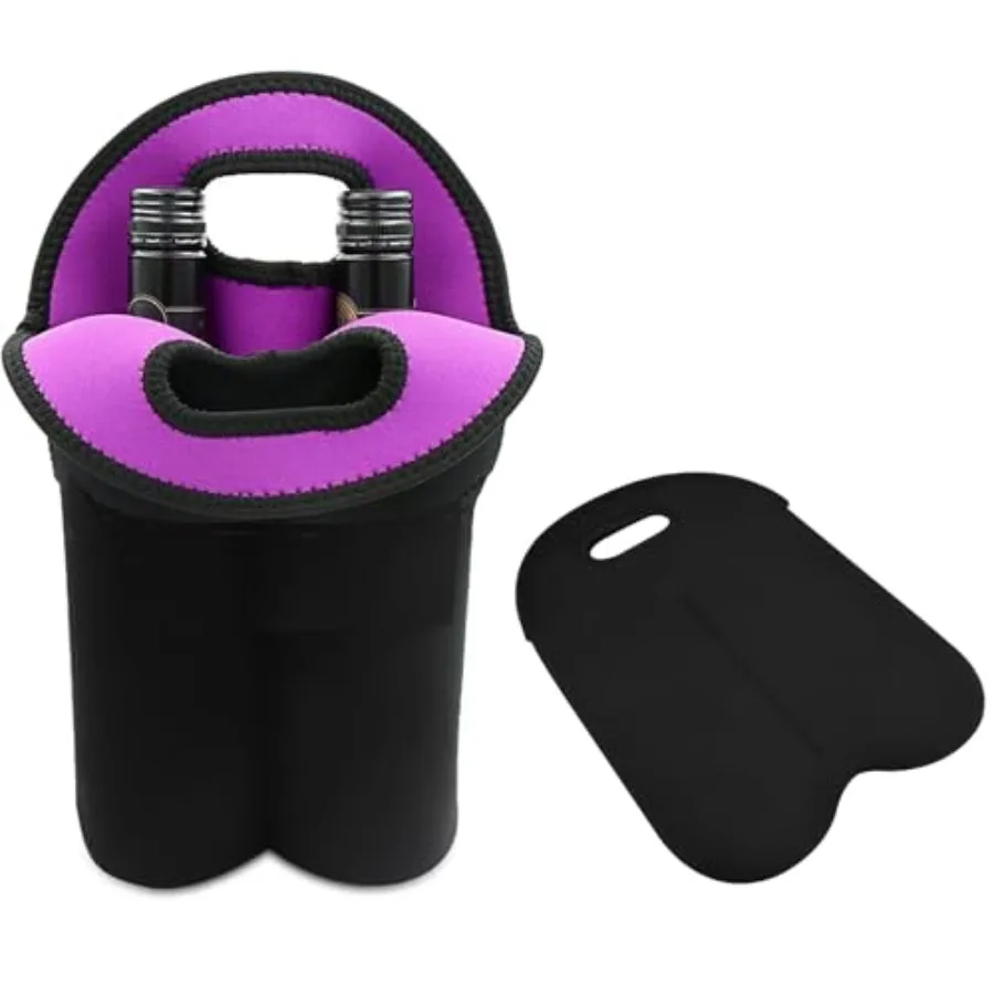 Neoprene Insulated Wine Tote Bag, 2 Bottle Carrier for Beer and Water, Elegant Gift Bags for Restaurants, Durable and Stylish C
Neoprene Insulated Wine Tote Bag, 2 Bottle Carrier for Beer and Water, Elegant Gift Bags for Restaurants, Durable and Stylish C