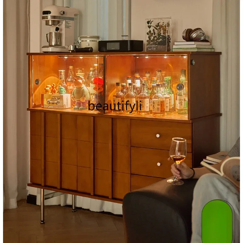 NNRetro French solid wood glass wine cabinet rack display cabinet living room against the wall
NNRetro French solid wood glass wine cabinet rack display cabinet living room against the wall