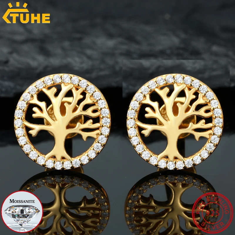 TUHE High Quality Unisex Tree of Life Earring VVS1 Moissanite Earrings For Men Women Hip Pop
TUHE High Quality Unisex Tree of Life Earring VVS1 Moissanite Earrings For Men Women Hip Pop