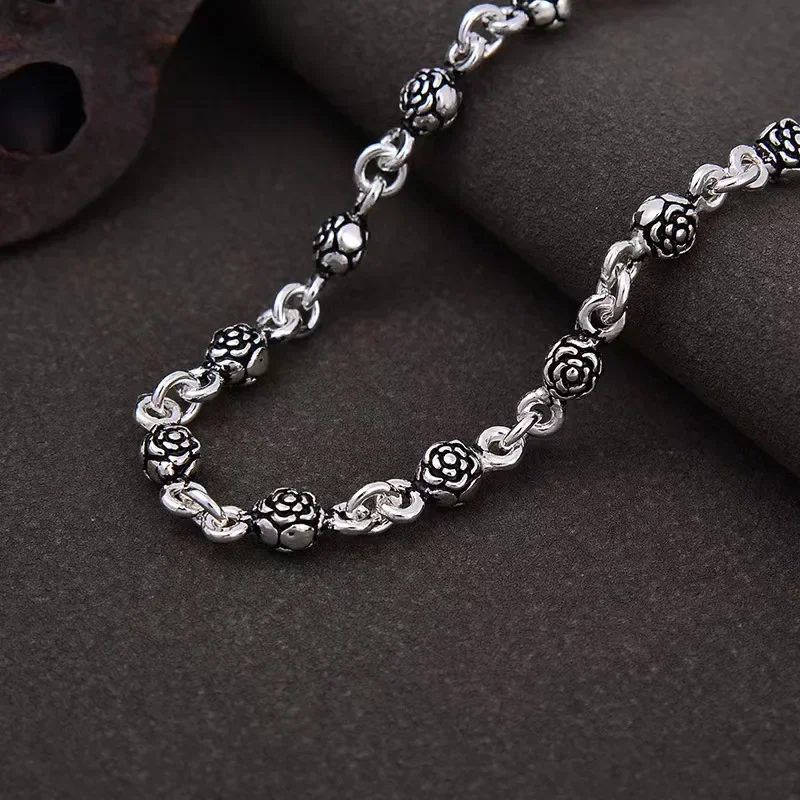 JS Vintage Gothic Punk Women S925 Sterling Silver Flower Chains Necklaces for Female Hip Hop Birthday Party Jewelry Accessories
JS Vintage Gothic Punk Women S925 Sterling Silver Flower Chains Necklaces for Female Hip Hop Birthday Party Jewelry Accessories