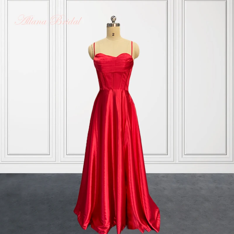 Red Corset Prom Dresses 2024 Silk Satin Evening Dresses with Pockets Formal Gowns with Pleat Sweetheart Neckline for Women
Red Corset Prom Dresses 2024 Silk Satin Evening Dresses with Pockets Formal Gowns with Pleat Sweetheart Neckline for Women