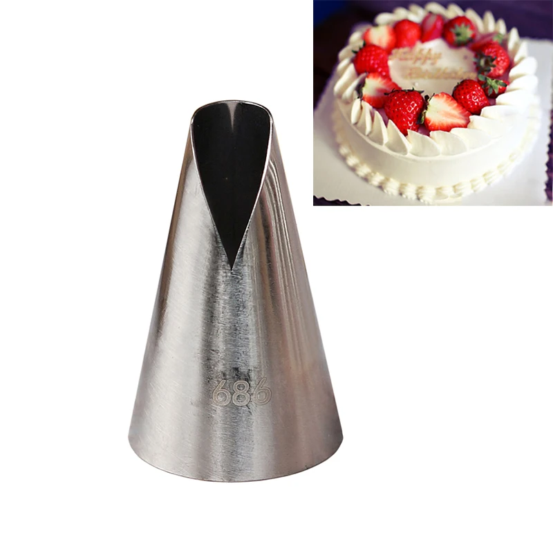 Large #686 Icing Piping Nozzle Stainless Steel DIY Cupcake Pastry Tips Cake Fondant Decorating Tools
Large #686 Icing Piping Nozzle Stainless Steel DIY Cupcake Pastry Tips Cake Fondant Decorating Tools
