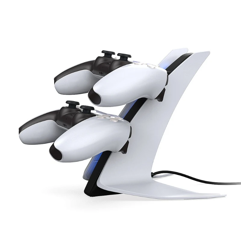 PS5 gamepad aircraft type double seat charging PS5 wireless double handle charging base with blue light TP5-0557
PS5 gamepad aircraft type double seat charging PS5 wireless double handle charging base with blue light TP5-0557