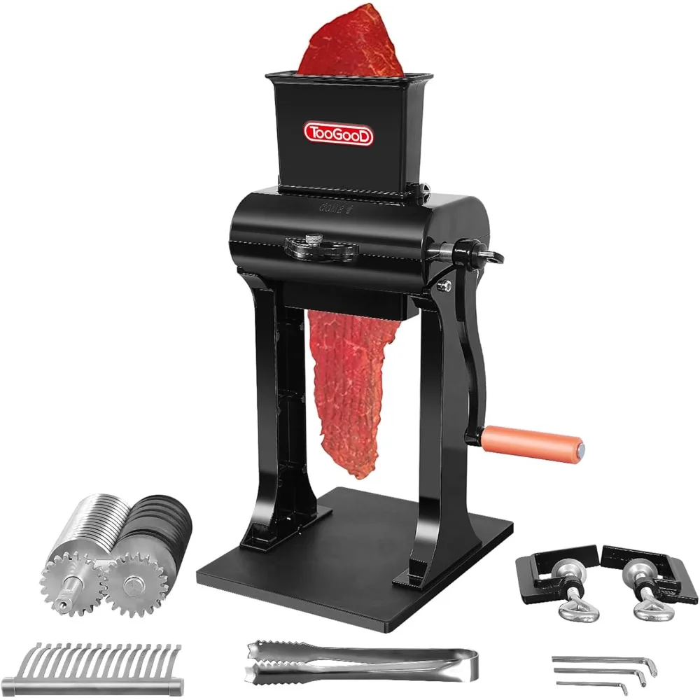 2-in-1 Manual Meat Tenderizer, Jerky Slicer, 2 Sets of Stainless Steel Blades, Tenderizing Blades and Jerky Slicer Blade
2-in-1 Manual Meat Tenderizer, Jerky Slicer, 2 Sets of Stainless Steel Blades, Tenderizing Blades and Jerky Slicer Blade