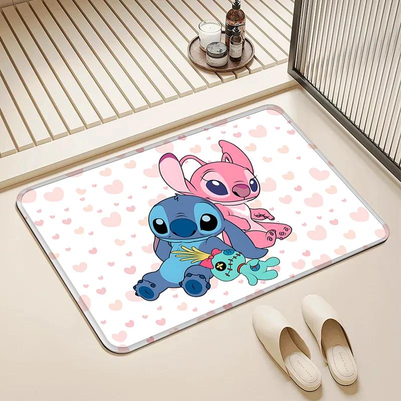 Disney Stitch & Angel Heart Door Mat Non-Slip Absorbent Floor Rug for Home Bathroom Kitchen Decor
Disney Stitch & Angel Heart Door Mat Non-Slip Absorbent Floor Rug for Home Bathroom Kitchen Decor