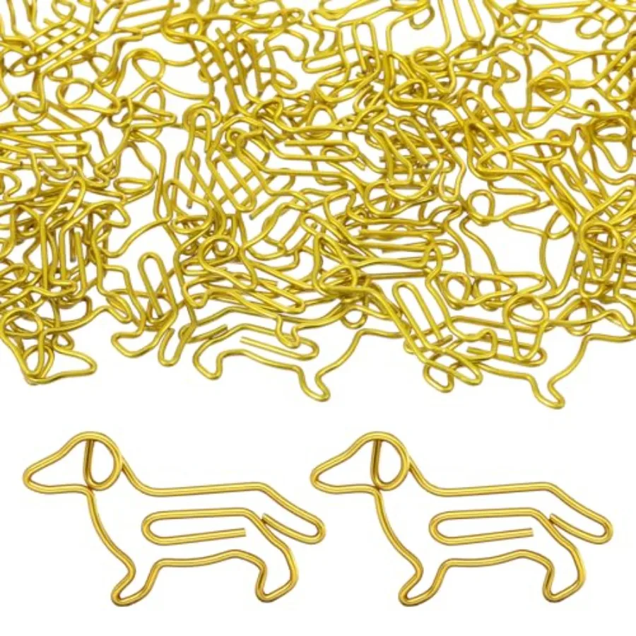 Mini Dog Shape Paper Clips 50Pcs Cute Animal Metal Gold Bookmarks Decorative Paper Clamps Office Desk Decor Fun Gift for Women
Mini Dog Shape Paper Clips 50Pcs Cute Animal Metal Gold Bookmarks Decorative Paper Clamps Office Desk Decor Fun Gift for Women