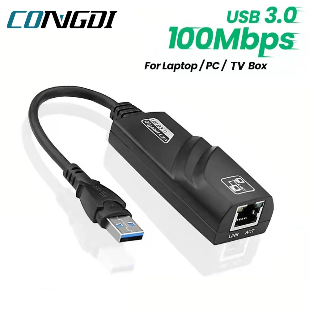 100 Mbps USB 3.0 Wired Network Card USB To Rj45 Lan Ethernet Adapter Converter Cable Gigabit for PC Laptop MacBook Windows 10
100 Mbps USB 3.0 Wired Network Card USB To Rj45 Lan Ethernet Adapter Converter Cable Gigabit for PC Laptop MacBook Windows 10