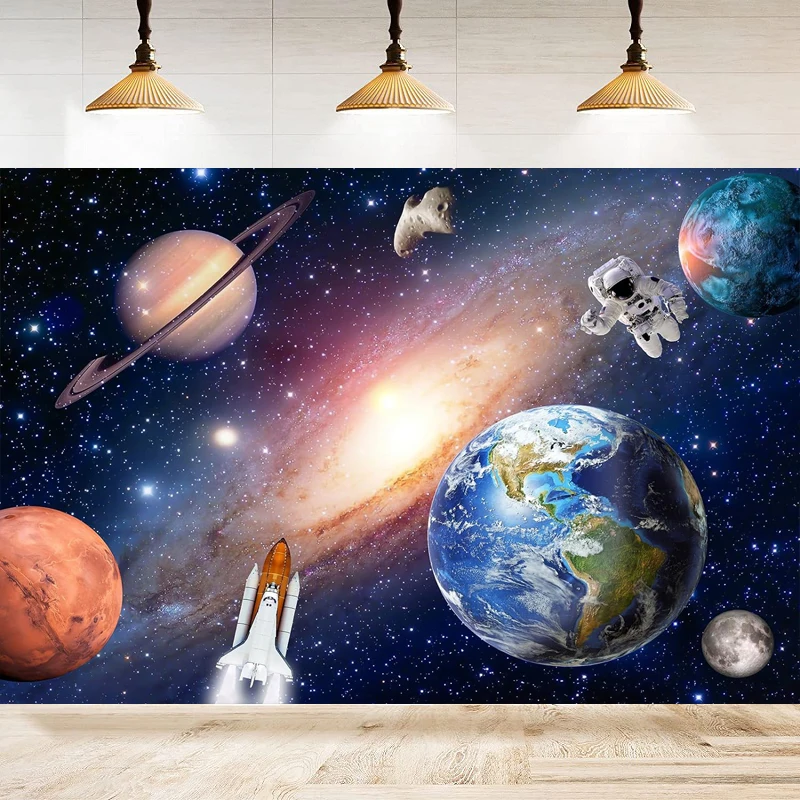 Outer Space Photography Backdrop Astronauts Rockets Spaceship Universe Planets Background Galaxy Themed Birthday Party Decor
Outer Space Photography Backdrop Astronauts Rockets Spaceship Universe Planets Background Galaxy Themed Birthday Party Decor