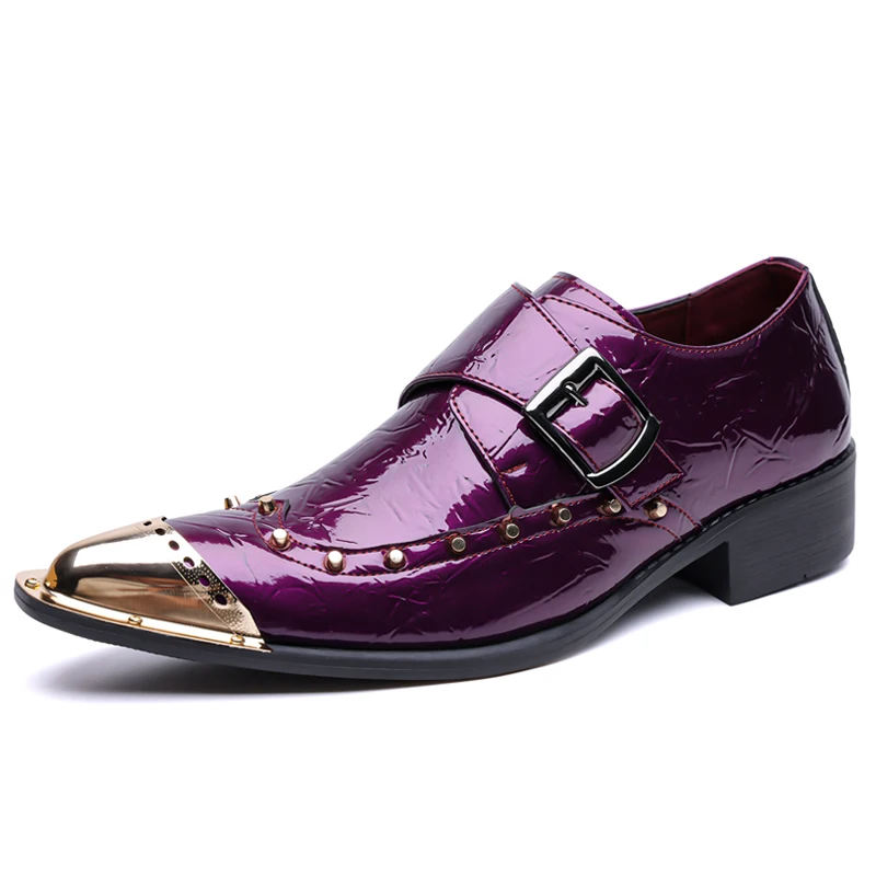 High Heels Pointed Leather Shoes for Men Metal Toe Cowhide Business Dress Autumn Men's Shoes Buckle Handsome Wedding Groom Shoes
High Heels Pointed Leather Shoes for Men Metal Toe Cowhide Business Dress Autumn Men's Shoes Buckle Handsome Wedding Groom Shoes