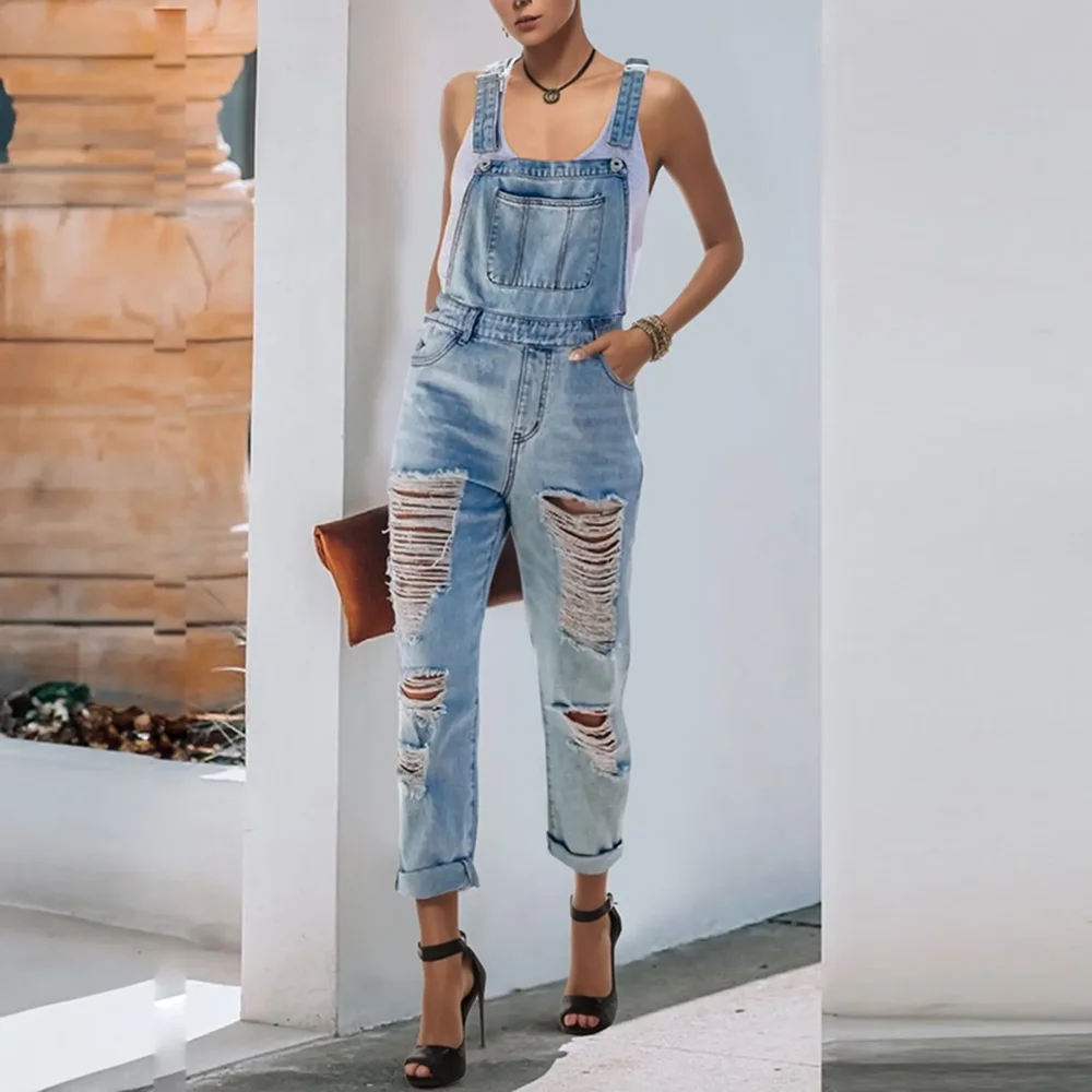 Womens blue Jeans Overalls Jumpsuit Temperament Cotton Denim Ordinary Light Mid Rise Jumpsuit Ladies Commuting Overalls
Womens blue Jeans Overalls Jumpsuit Temperament Cotton Denim Ordinary Light Mid Rise Jumpsuit Ladies Commuting Overalls