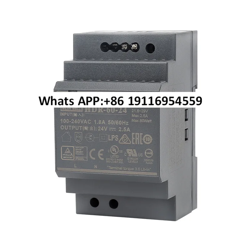 NEW HDR-60-24 Mingwei 60W ultra-thin stepped DIN rail type power supply 2.5A power 60W
NEW HDR-60-24 Mingwei 60W ultra-thin stepped DIN rail type power supply 2.5A power 60W