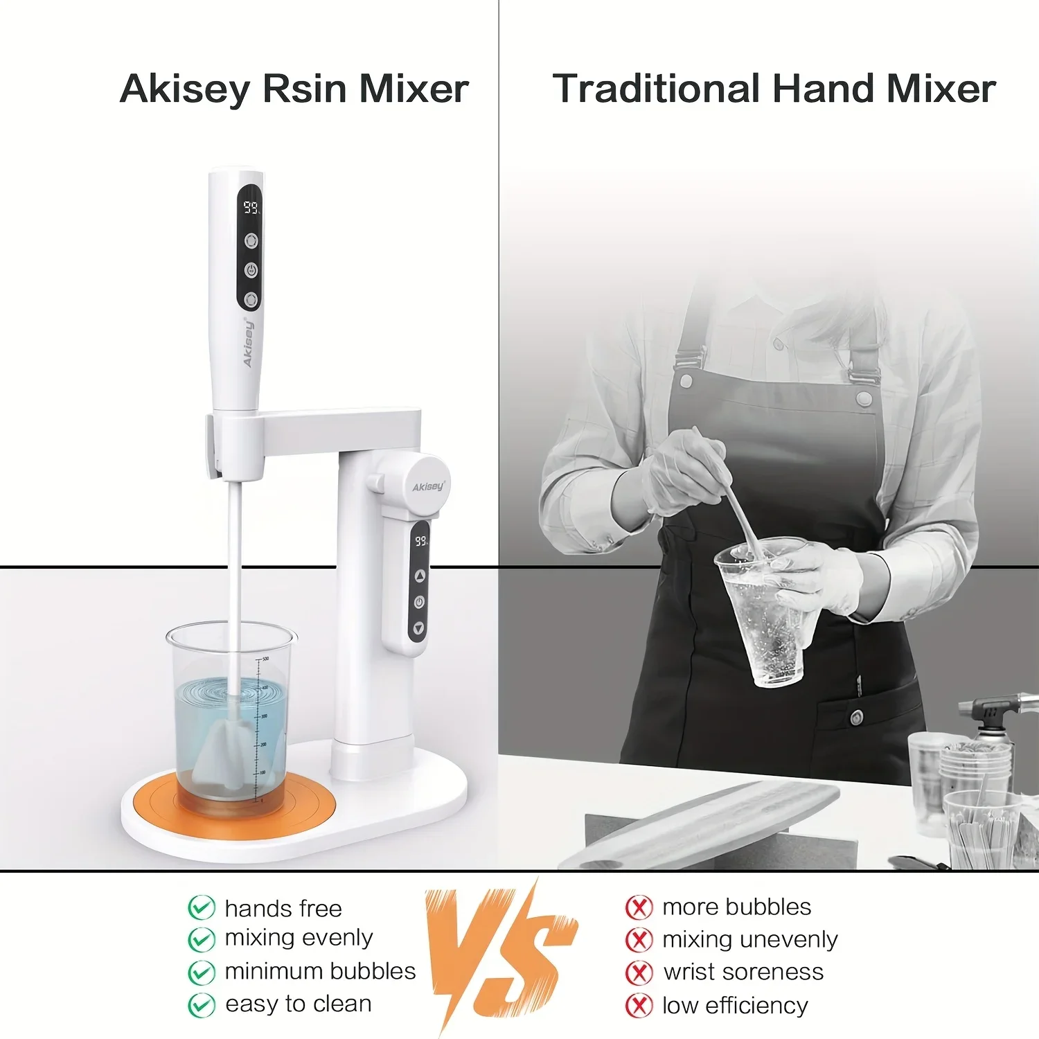 Resin Mixer with 5 Speed Settings, Designed for Efficient Epoxy Mixing. Ideal for Resin Mixing, Molds, Supplies, Art, And Jewelry Making, While Reducing Bubble Formation
Resin Mixer with 5 Speed Settings, Designed for Efficient Epoxy Mixing. Ideal for Resin Mixing, Molds, Supplies, Art, And Jewelry Making, While Reducing Bubble Formation