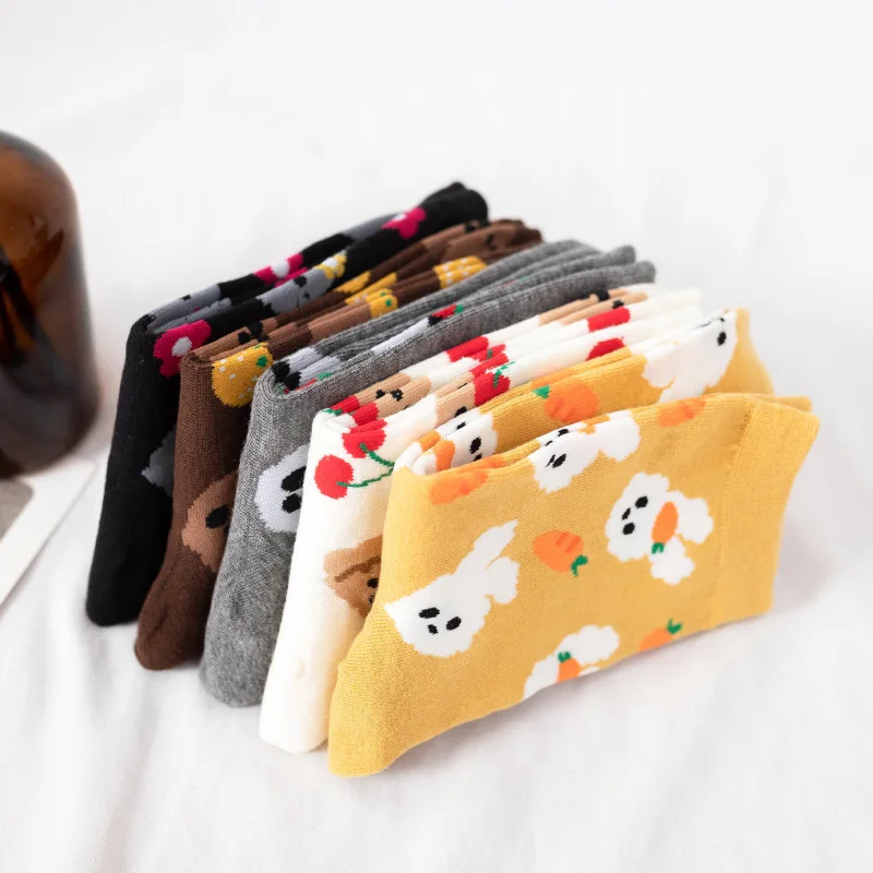 5 пар милых плюшевых носков с мультяшным принтом, женские хлопковые носки со средней подошвой, весенне-осенние простые удобные повседневные носки
5 пар милых плюшевых носков с мультяшным принтом, женские хлопковые носки со средней подошвой, весенне-осенние простые удобные повседневные носки