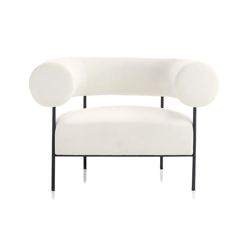 Simple modern bedroom balcony fabric metal with armrests fashion casual tiger chair
Simple modern bedroom balcony fabric metal with armrests fashion casual tiger chair