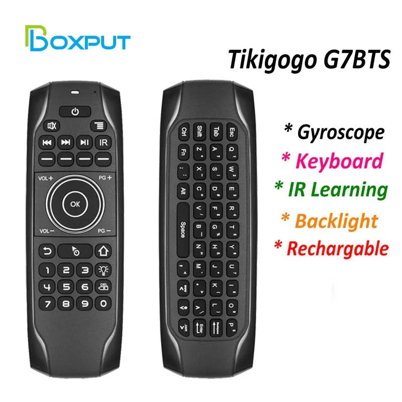 Пульт дистанционного управления G7 BTS5.0 Air Mouse с гироскопом, мини клавиатура с подсветкой, беспроводное ИК-обучение, Android Smart TVBOX
Пульт дистанционного управления G7 BTS5.0 Air Mouse с гироскопом, мини клавиатура с подсветкой, беспроводное ИК-обучение, Android Smart TVBOX