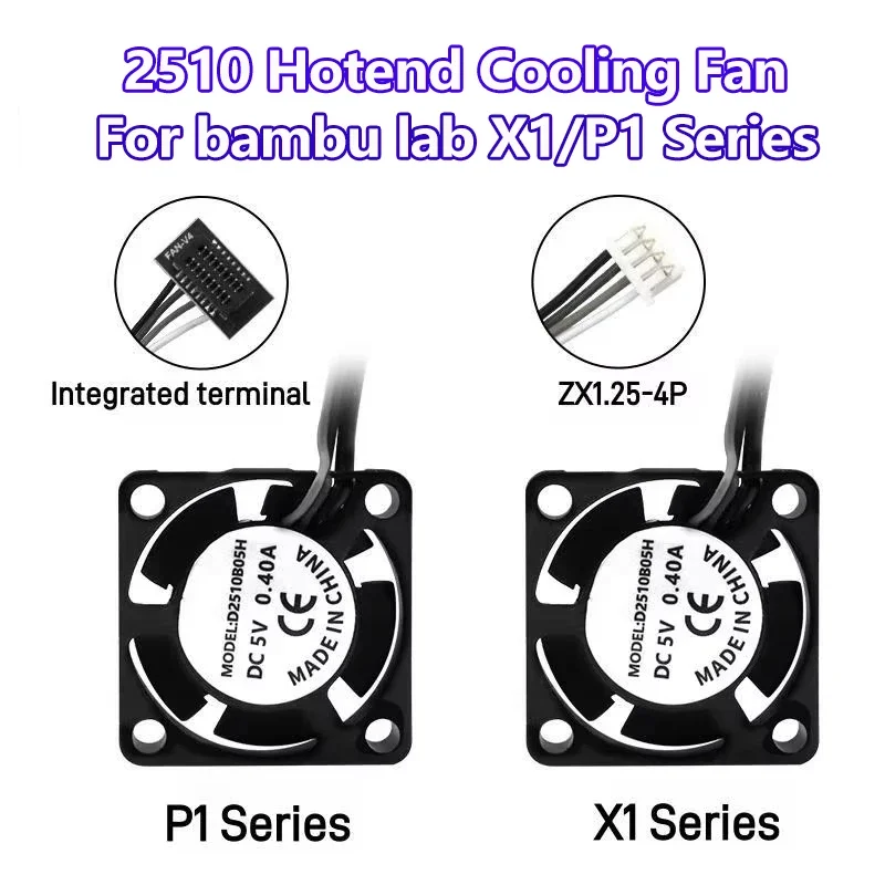 For Bambu Lab X1 P1 Hotend Cooling Fan With Cable Rapid Cooler Fans for Bambu X1C P1S P1P 2510 Fan 3D Printer Accessories
For Bambu Lab X1 P1 Hotend Cooling Fan With Cable Rapid Cooler Fans for Bambu X1C P1S P1P 2510 Fan 3D Printer Accessories
