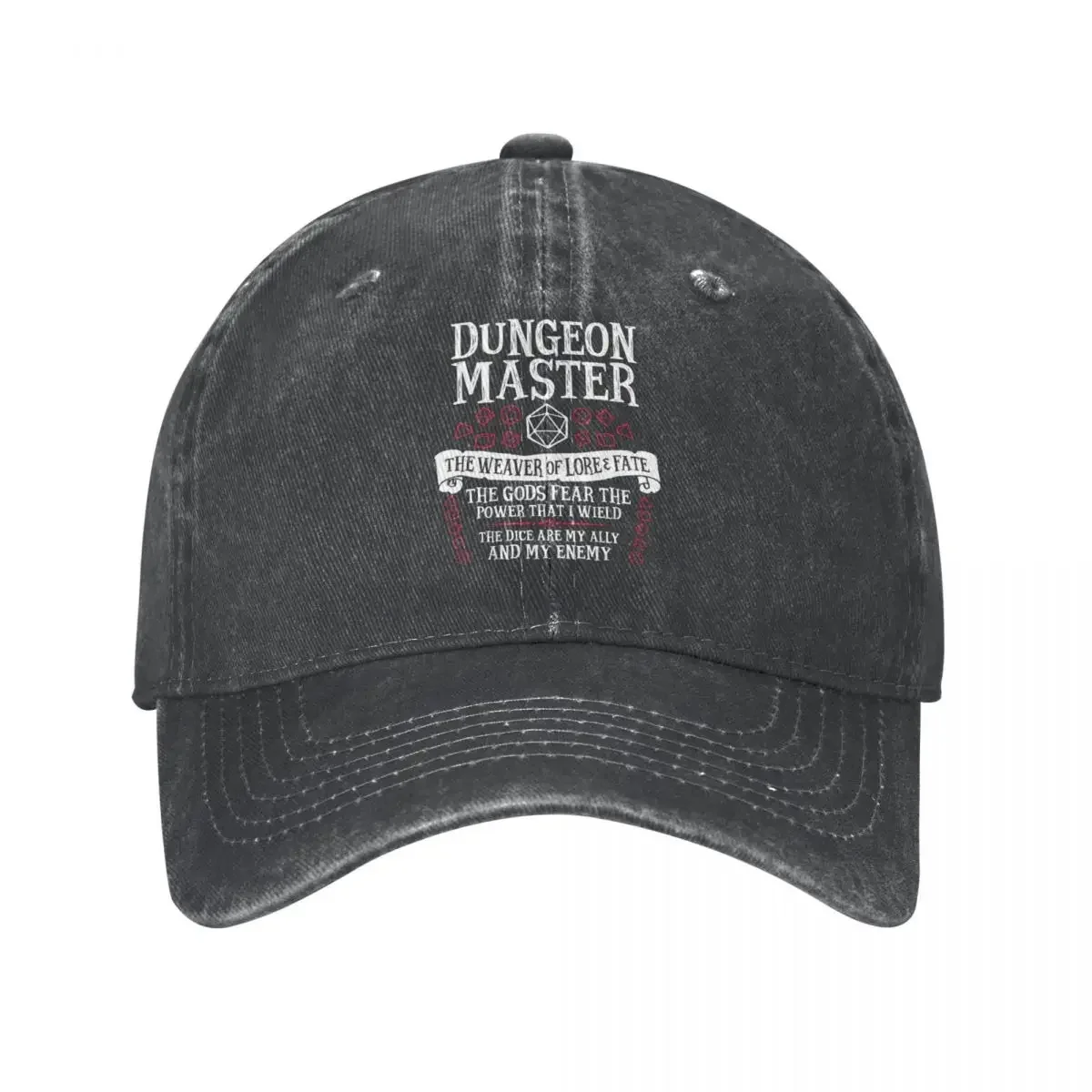 Dungeon Master The Weaver Of Lore & Fate Baseball Caps DnD Distressed Washed Caps Hat Vintage Adjustable Fit Snapback Cap
Dungeon Master The Weaver Of Lore & Fate Baseball Caps DnD Distressed Washed Caps Hat Vintage Adjustable Fit Snapback Cap