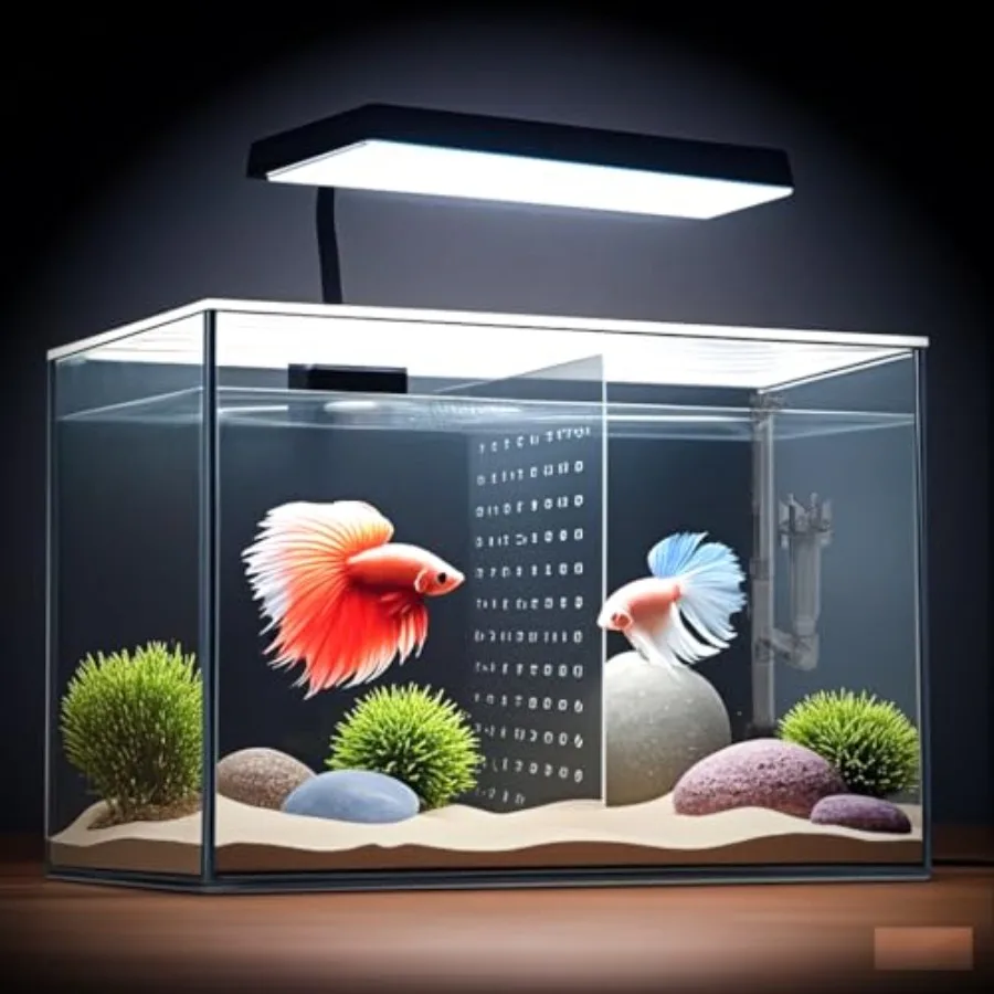 3 Gallon 12.6" L Fish Nano Glass Aquarium, with Separator Plate for Betta, Multi-Functional Square Fish Tank with Filter, LED L
3 Gallon 12.6" L Fish Nano Glass Aquarium, with Separator Plate for Betta, Multi-Functional Square Fish Tank with Filter, LED L