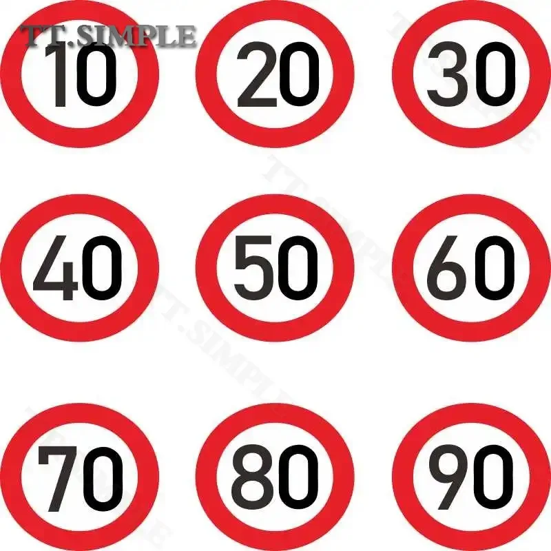 Автомобильные наклейки TT, ПВХ-наклейки с ограничением скорости 10, 20, 30, 40, 50, 60, 70 80, 90 км/ч, креативный модный цвет для всех транспортных средств
Автомобильные наклейки TT, ПВХ-наклейки с ограничением скорости 10, 20, 30, 40, 50, 60, 70 80, 90 км/ч, креативный модный цвет для всех транспортных средств