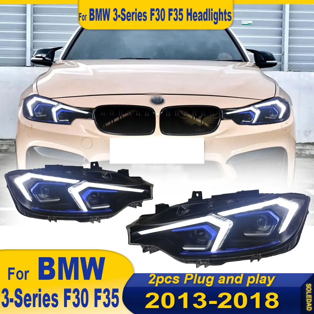 2pcs New Styling For BMW F30 F35 3-Series Led Headlights 2013 2014 2015 2016 2017 2018 Modified LED DRL Headlight Assembly
2pcs New Styling For BMW F30 F35 3-Series Led Headlights 2013 2014 2015 2016 2017 2018 Modified LED DRL Headlight Assembly