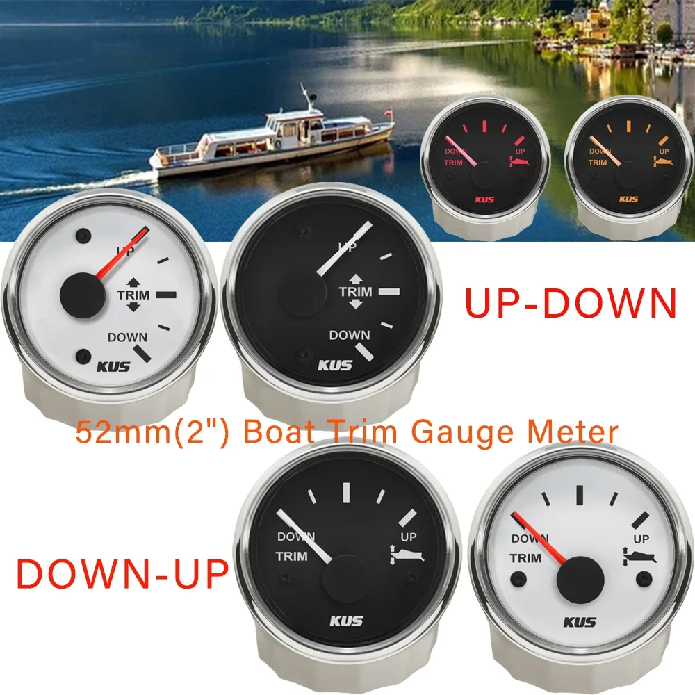 KUS 52mm(2") Boat Trim Gauge Meter DOWN-UP 12V/24V with Red and Yellow Available Backlight
KUS 52mm(2") Boat Trim Gauge Meter DOWN-UP 12V/24V with Red and Yellow Available Backlight