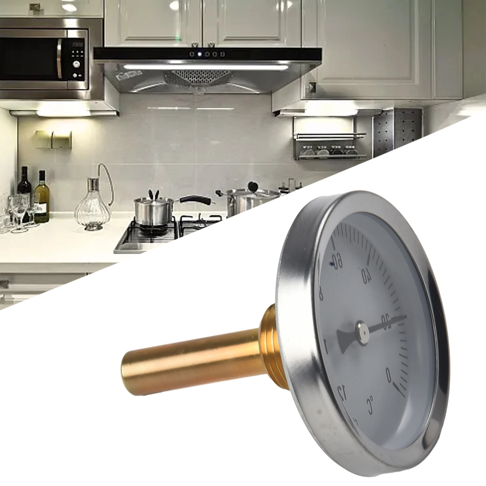 0-120degree Pipe Thermometer Diameter: Ø63mm / 2.48 Inch Total Length: 68mm/ 2.7 Inch 16 Bar 63mm Aluminum + Brass Oil Tanks
0-120degree Pipe Thermometer Diameter: Ø63mm / 2.48 Inch Total Length: 68mm/ 2.7 Inch 16 Bar 63mm Aluminum + Brass Oil Tanks