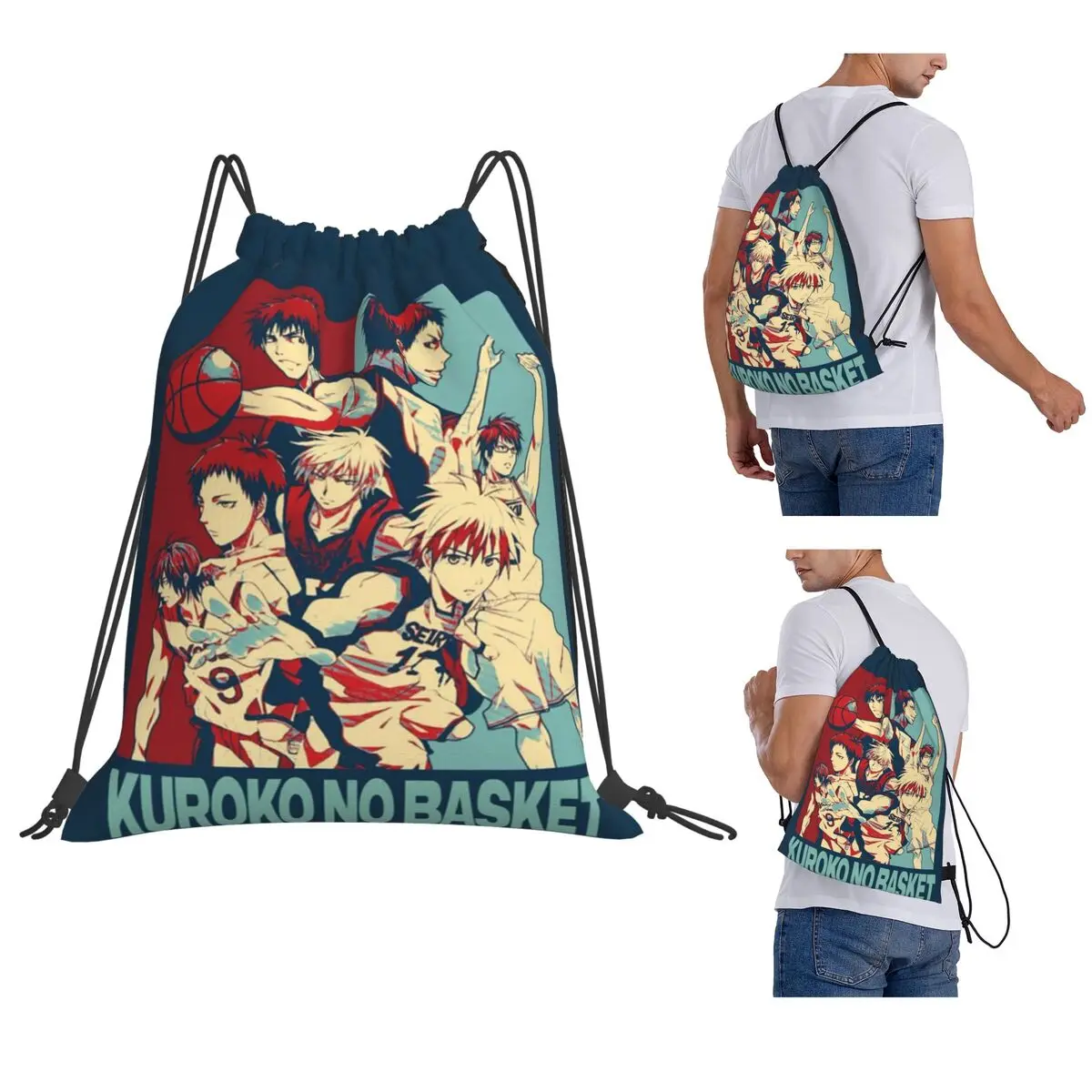 Basketball Kuroko No Basket Anime Backpacks Multi-function Drawstring Bags Sundries Bag Book Bags for Man Woman School
Basketball Kuroko No Basket Anime Backpacks Multi-function Drawstring Bags Sundries Bag Book Bags for Man Woman School