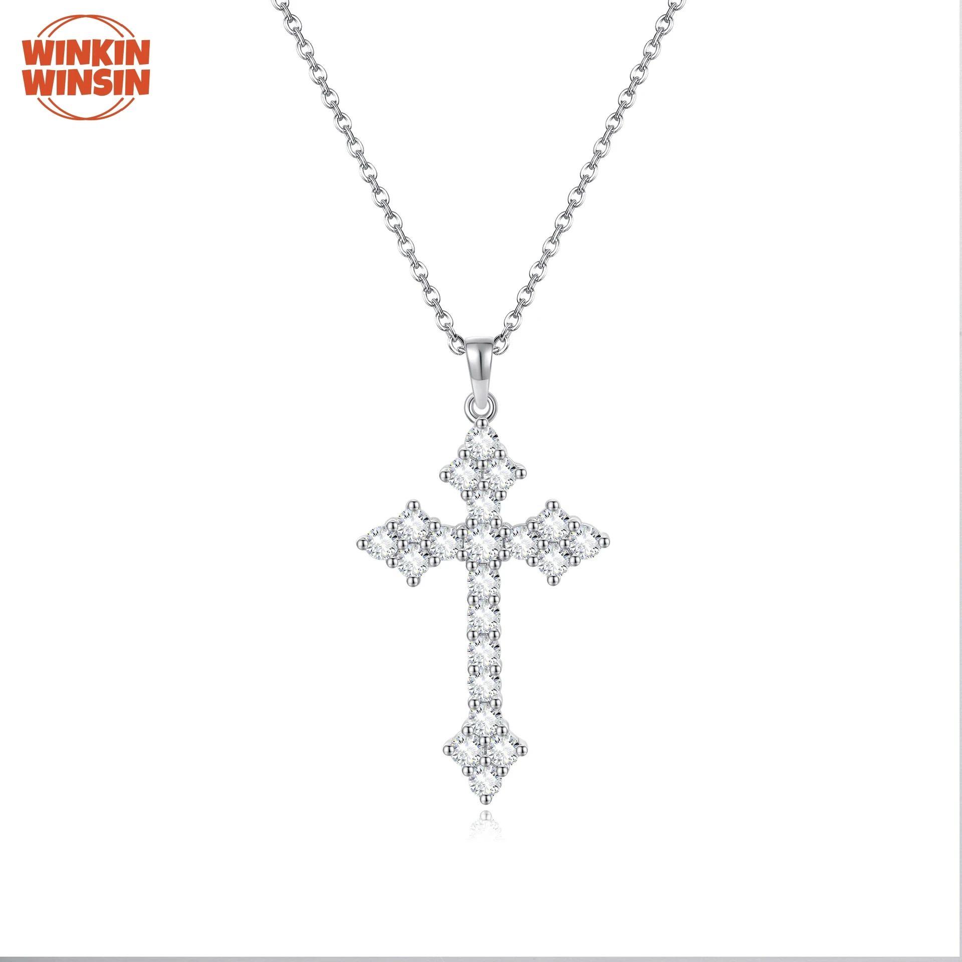 Winkin Winsin Brand Women S 925 Sterling Silver Necklace GRA Certificate Moissanite Necklace Cross Pendant Jewelry
Winkin Winsin Brand Women S 925 Sterling Silver Necklace GRA Certificate Moissanite Necklace Cross Pendant Jewelry