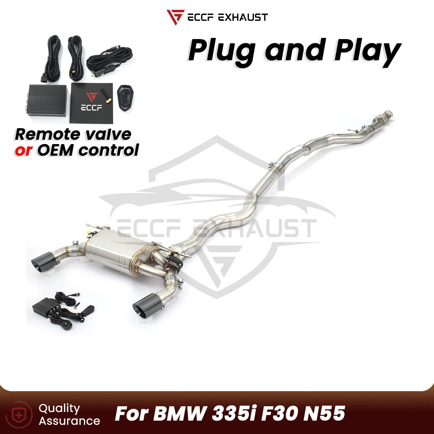 ECCF For BMW 335i F30 N55 T304 Stainless Steel Exhaust Aggressive Sound Plug and Play Performance Upgrade
ECCF For BMW 335i F30 N55 T304 Stainless Steel Exhaust Aggressive Sound Plug and Play Performance Upgrade