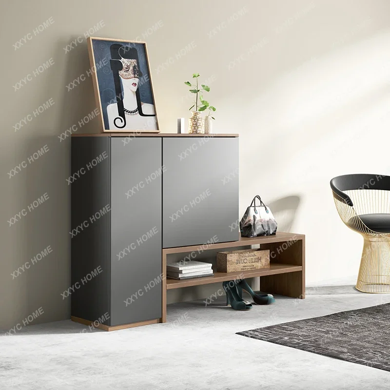 Shoe cabinet, seat and stool integrated household entrance Solid wood corridor against the wall Entry door Entrance cabinet
Shoe cabinet, seat and stool integrated household entrance Solid wood corridor against the wall Entry door Entrance cabinet