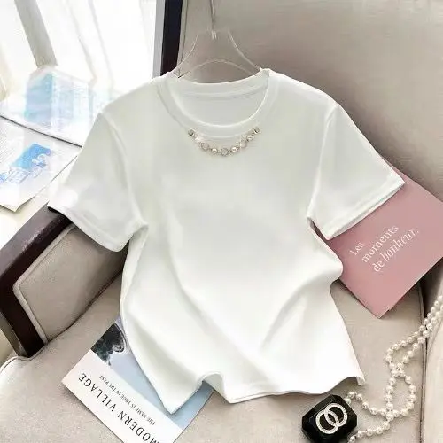 2025 Dingzhu Summer New T-shirt Round Neck Cotton Short Sleeve Loose Fashion Top For Women
2025 Dingzhu Summer New T-shirt Round Neck Cotton Short Sleeve Loose Fashion Top For Women