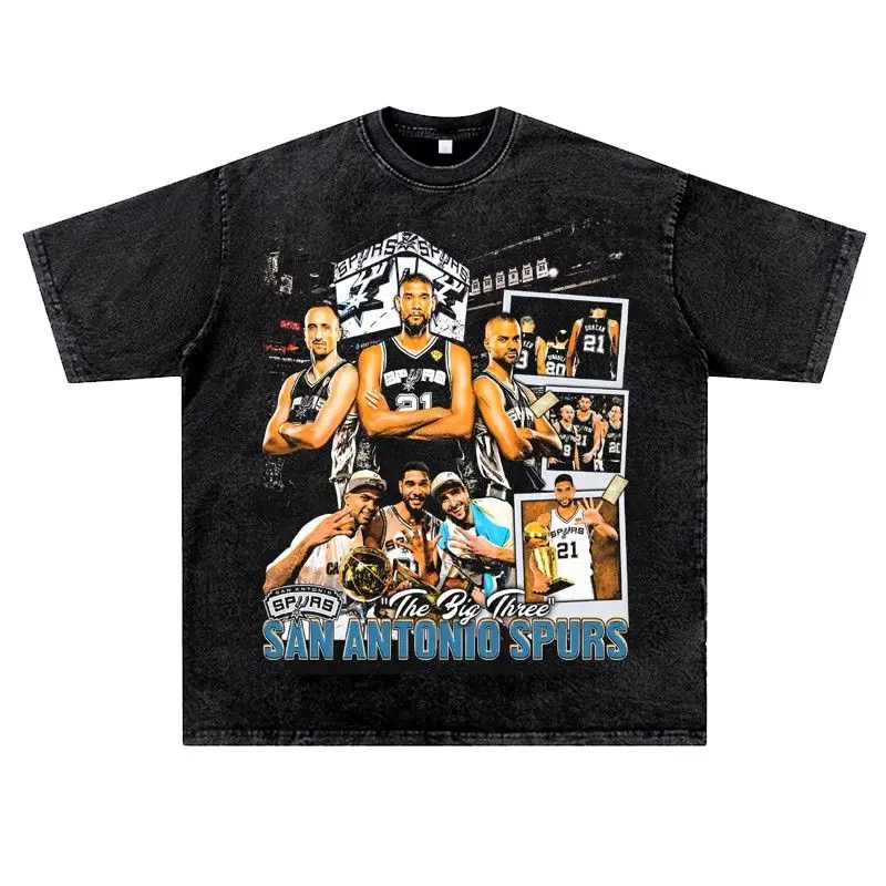 Мужская и женская свободная рубашка Spurs' Big Three Duncan Basketball Star с короткими рукавами в стиле ретро в стиле хип-хоп
Мужская и женская свободная рубашка Spurs' Big Three Duncan Basketball Star с короткими рукавами в стиле ретро в стиле хип-хоп