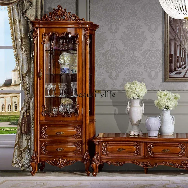 GG8American rural carved display cabinet European two-door single-door glass door wine cabinet
GG8American rural carved display cabinet European two-door single-door glass door wine cabinet