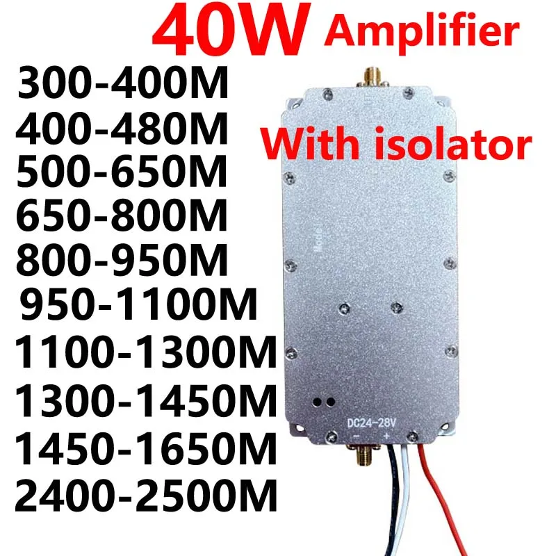 40WAmplifie Module 300-400MHZ400-480MHZ500-650MHZ650-800MHZ800-950MHZ950-1100MHZ1100-1300MHZ1300-1450MHZ1450-1600MHZ2400-2500MHZ
40WAmplifie Module 300-400MHZ400-480MHZ500-650MHZ650-800MHZ800-950MHZ950-1100MHZ1100-1300MHZ1300-1450MHZ1450-1600MHZ2400-2500MHZ