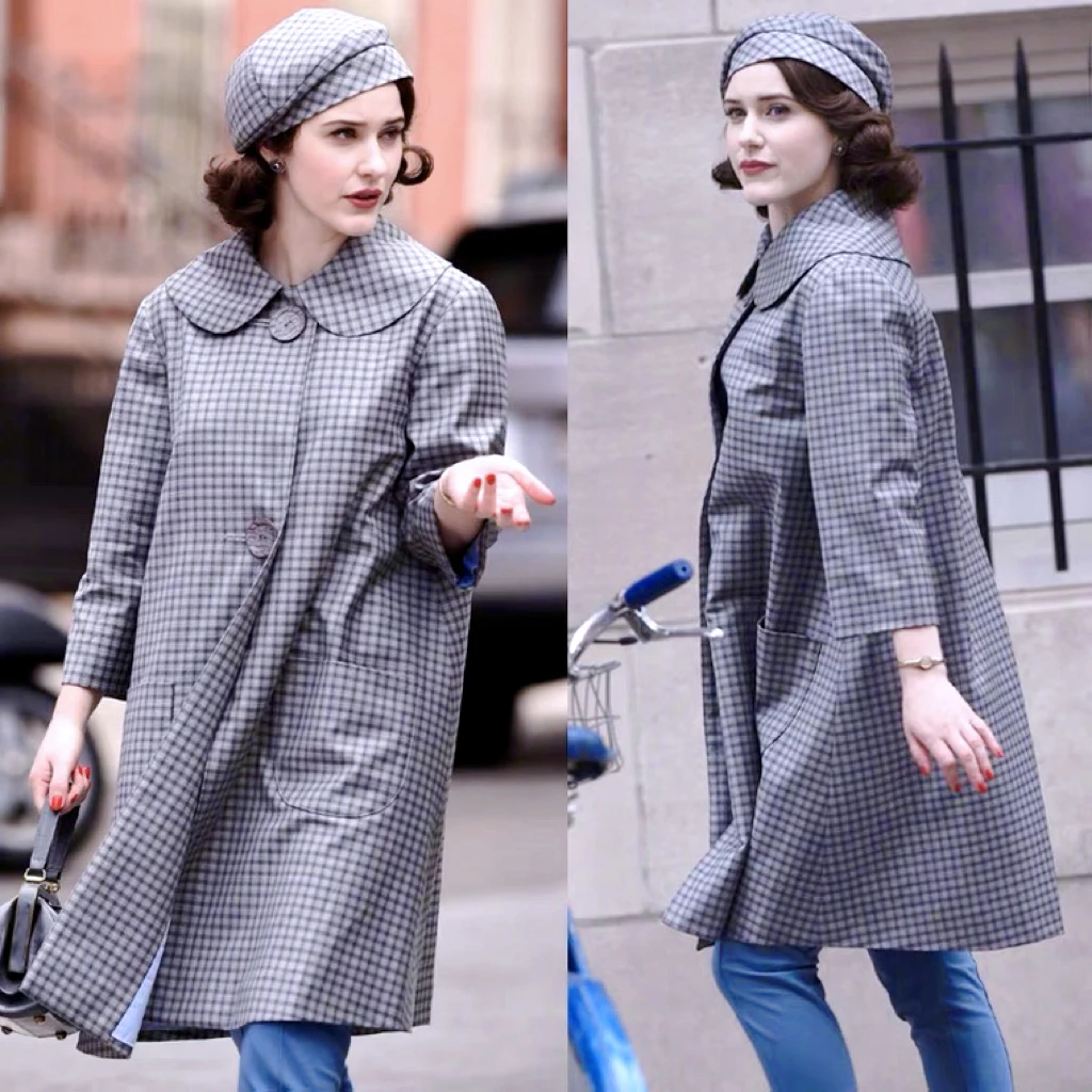 Mrs. Maisel Cosplay Women's Costume British Retro Trench Coat Plaid Winter Jacket Halloween Carnival Role Play Outfit
Mrs. Maisel Cosplay Women's Costume British Retro Trench Coat Plaid Winter Jacket Halloween Carnival Role Play Outfit
