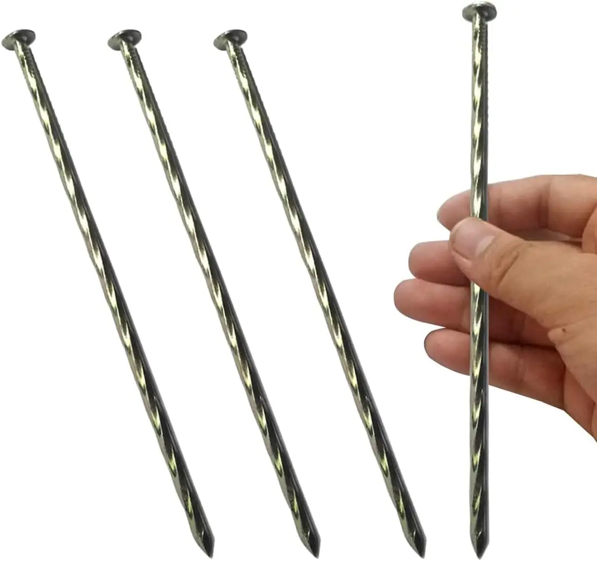 100 Pack 8" Galvanized Metal Garden Stakes, Spiral Edging for Pavers, Weed Barriers, and Turf
100 Pack 8" Galvanized Metal Garden Stakes, Spiral Edging for Pavers, Weed Barriers, and Turf