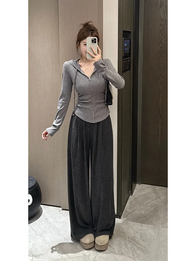 Original Design Ruched Silver Fce Knitted Long Pants Women's High Waist Breathable Casual Sle Faion Set Autumn 2025
Original Design Ruched Silver Fce Knitted Long Pants Women's High Waist Breathable Casual Sle Faion Set Autumn 2025