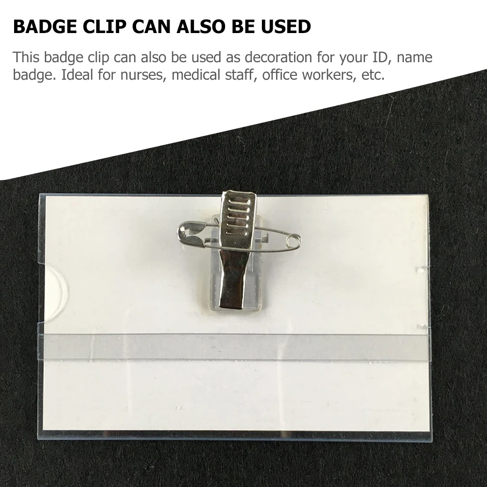 50pcs PVC Badge Holders Lightweight Removable Name Tags Clips for Staff ID Cards Trade Shows Nurses Office Use
50pcs PVC Badge Holders Lightweight Removable Name Tags Clips for Staff ID Cards Trade Shows Nurses Office Use