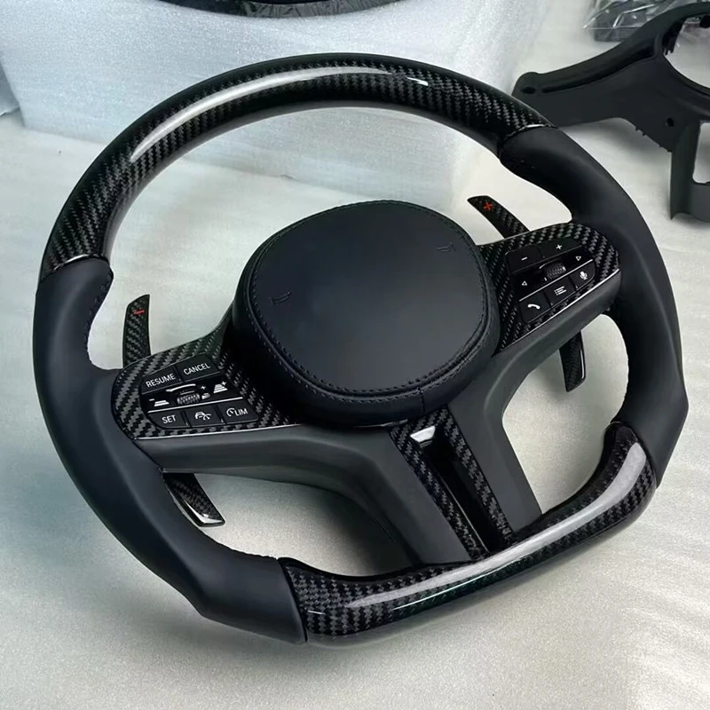 Suitable for Toyota SUPRA A90, modified with CS carbon fiber steering wheel assembly, forged LED sports steering wheel
Suitable for Toyota SUPRA A90, modified with CS carbon fiber steering wheel assembly, forged LED sports steering wheel