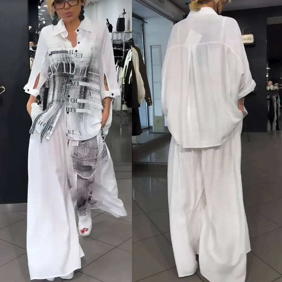 2026 Spring/summer New Style Positional Print Three-quarter Sleeve Set Ins Loose-fit Long Pants Two-piece Set Midi Bandage
2026 Spring/summer New Style Positional Print Three-quarter Sleeve Set Ins Loose-fit Long Pants Two-piece Set Midi Bandage