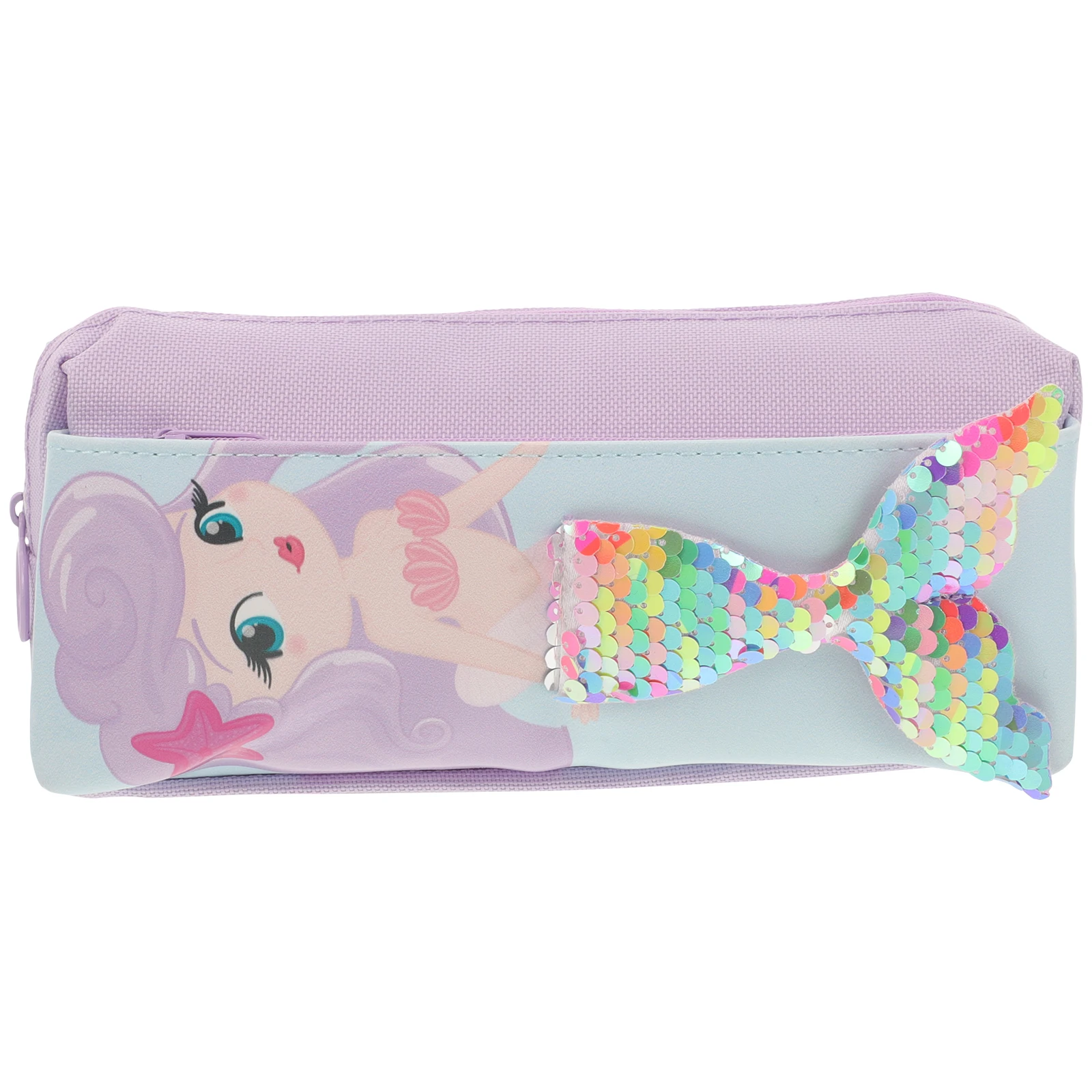 Sequin Pencil Case Cute Small Mermaid for Girls Kids Purple Double Layer Oxford Cloth Zipper Pen Storage School Supplies
Sequin Pencil Case Cute Small Mermaid for Girls Kids Purple Double Layer Oxford Cloth Zipper Pen Storage School Supplies