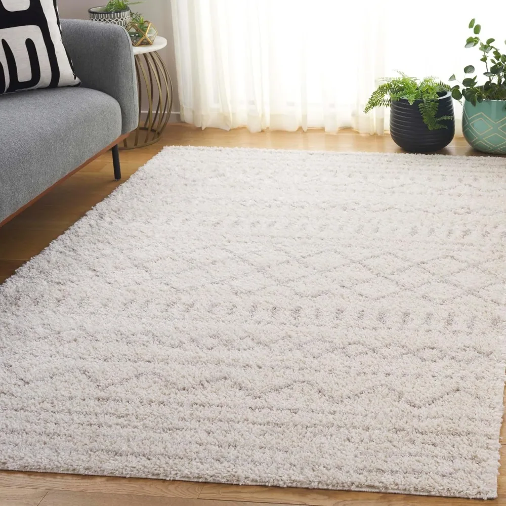 Collection Area Rug - 6'7" X 9'2", Ivory & Beige, Moroccan Design, Non-shedding & Easy Care,Collection Area Rug 
Collection Area Rug - 6'7" X 9'2", Ivory & Beige, Moroccan Design, Non-shedding & Easy Care,Collection Area Rug